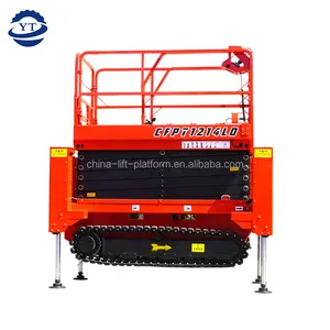 Hydraulic Electric Remote control tracks crawler scissor lift aerial platform foe sale