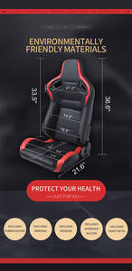 Sièges baquets de course automobile en cuir PU noir, logo personnalisé, paire de sièges sport, ajustement universel - Product Image 6