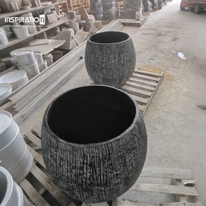 Grand Rustic Texture UHPC Planter Vintage Rural Texture Durable Atmospheric for Farmhouse Estate <strong>Country</strong> <strong>Garden</strong> - Product Image 6