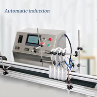 Ligne de remplissage entièrement automatique à 4 têtes pour boissons et produits chimiques, ligne de production de remplissage liquide