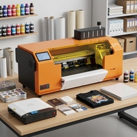 Imprimante DTF XP600 avec four intégré 33 cm – Machine de transfert thermique direct sur film avec circulation d'encre blanche pour vêtements