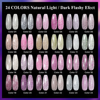 Robifel Nouveauté Vernis à Ongles Gel Disco Réfléchissant et Phosphorescent Effet Diamant Changeant de Couleur