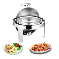 Fourniture d'hôtel Chauffe-plat rond Réchaud pour buffet Réchaud pour buffet doré Réchauffeur de plats 9L pour traiteur