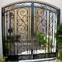 Portes en fer de conception supérieure garde-corps de terrasse en fer forgé traditionnel forgé portes en fer forgé fiables
