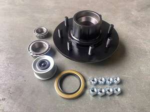 3500lb axe <span class=keywords><strong>d</strong></span>'essieu de remorque forgé 6 goujons capuchons vtt mini roue ensemble de moyeu de remorque pièces - Product Image 6