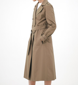 OEM <span class=keywords><strong>blazer</strong></span> impermeabili oversize lunghi Trench da donna Beige chiaro personalizzati - Product Image 2