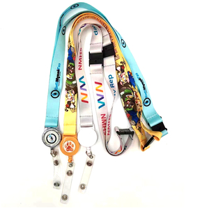 Cordon de cou promotionnel en polyester durable avec porte-stylo et anneau en <span class=keywords><strong>caoutchouc</strong></span>, imprimé par sublimation à transfert thermique - Product Image 5