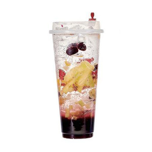Vasos de Plástico Desechables de Pared Simple de 500 ml, 16 y 24 oz, con Impresión Personalizada de Fábrica China, para Té de Burbujas, con 3 Compartimentos - Product Image 2