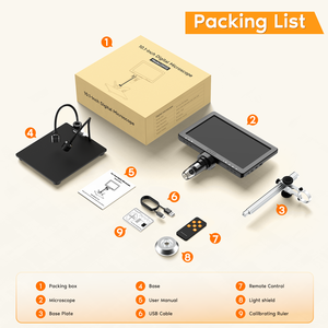 Kính hiển vi kỹ thuật số một mắt 1500x kính hiển vi điện tử với màn hình LCD để sửa chữa điện thoại di động - Product Image 5