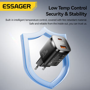 ESSAGER-<span class=keywords><strong>Cargador</strong></span> súper rápido para teléfono móvil, <span class=keywords><strong>cargador</strong></span> de pared de <span class=keywords><strong>33</strong></span> vatios con pantalla digital, tipo C USB, <span class=keywords><strong>33</strong></span> W, para Xiaomi y Iphone - Product Image 4