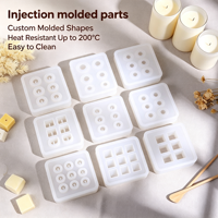 Pièces moulées par injection sur mesure, moule à perles en silicone réutilisable pour la fabrication artisanale de savon, bougies, bijoux en résine époxy