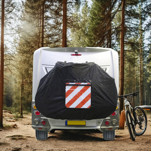 <span class=keywords><strong>Housse</strong></span> de protection universelle imperméable <span class=keywords><strong>pour</strong></span> porte-vélos de <span class=keywords><strong>camping</strong></span>-<span class=keywords><strong>car</strong></span>, noire/grise, grande taille, avec protection UV, en polyester Oxford, OEM - Product Image 4