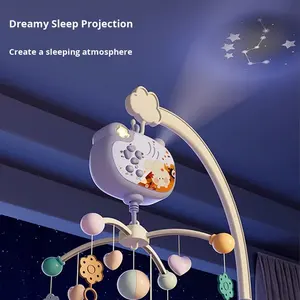 ベビーミュージカルローティングベッドベル0-24ヶ月新生児なだめるようなガラガラベッド吊りつりUFOおもちゃ - Product Image 4