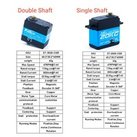 Servomotor Robótico DIY de Tamaño Estándar 7.V para Proyectos RC, 25Kg, Control por Bus Serial TTL, Retroalimentación, 300 Grados, Engranaje Metálico, Incluye Cable USB