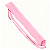 Sac de transport pour tapis de mahjong rose vif, durable, bandoulière, toile épaisse, pliable, 31,5 pouces, sac de voyage pour tapis de mahjong américain