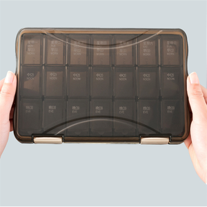 Caja de medicina portátil, 7 días a la semana, capacidad, <span class=keywords><strong>28</strong></span> compartimentos, para clasificación de pastillas de viaje al aire libre - Product Image 5