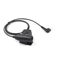 Adaptor Headset PTT U94 Plastik ABS Tahan Lama, Ringkas dan Mudah Digunakan untuk Motorola GP88 GP2000 Yaesu Ham Radio