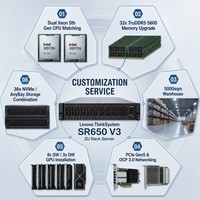 Serveur en rack 2U Lenovo ThinkSystem SR650 V3 neuf, double processeur Intel Xeon Scalable, TruDDR5 5600 MHz, NVMe 8x GPU, calcul en nuage