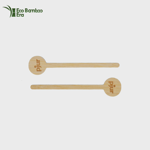 Pengaduk kopi bambu Biodegradable Logo kustom makanan aman ramah lingkungan pengaduk kopi sekali pakai tongkat harga grosir - Product Image 2