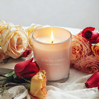Farbiges Glasgefäß Soja-Duftkerze Handgemachte Aromatherapie-Duftkerze für Schlafzimmer Heimdekoration Geschenk