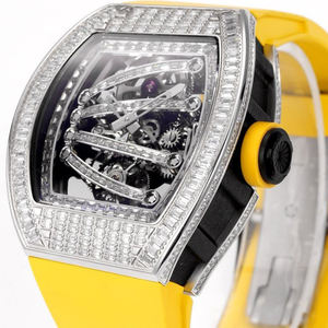 Reloj de Lujo con Diamantes, Ultraligero, de Fibra de Carbono, con Movimiento Tourbillon, Símbolo de Estatus, Ideal para un Estilo Hip Hop - Product Image 2