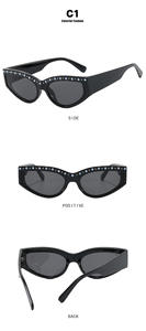 <span class=keywords><strong>Occhiali</strong></span> da Sole 2026 per Donna con Logo Personalizzato, Protezione UV400, <span class=keywords><strong>Occhiali</strong></span> da Sole con Perle, Montatura Piccola Stile Occhio di Gatto - Product Image 5