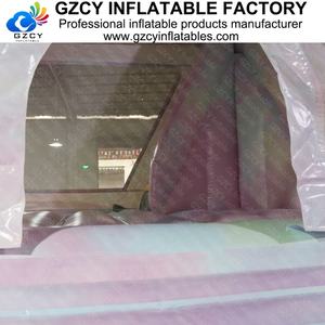 Château gonflable commercial combiné avec des ballons, maison de saut extérieure blanche avec toboggan, en PVC, installation facile - Product Image 5