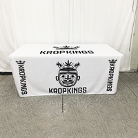 Nappe de bannières avec logo personnalisé Couverture de table pliante ajustée