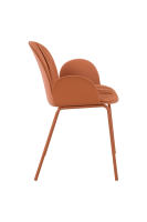 Vente en gros de chaises en plastique pour l'extérieur, design nordique, pétale, incassable en fibre, pour café, événement, restaurant