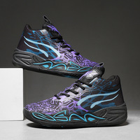 Bottes d'entraînement de basket-ball montantes à la mode pour les jeunes chaussures de sport d'hiver transfrontalières conception en maille de canard mandarin respirant