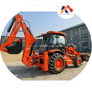 Kamei New Mini Retroexcavadora Excavadora 4x4 Retroexcavadora Maquinaria de movimiento de tierras agrícola Cargador 1,0 Cbm 2.8ton - Product Image 1