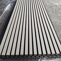 Panneaux acoustiques en bois à lattes 60*240cm en gros, 100% fibre de polyester, insonorisants pour salon, décorations murales