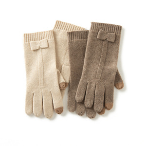 Gants en cachemire tricotés pour femme, à doigts complets, thermiques, écologiques, multifonctions, pour le ski et compatibles écran tactile - Product Image 1