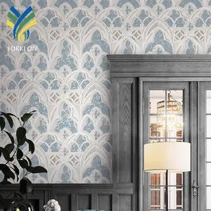 YKVE 3漂亮墙纸卷现代无纺布绿花壁纸用于墙壁装饰
