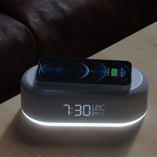 2025 Trending Hot Products 6 in 1 Multi-functional Bluetooth Speaker Wireless Charger Colorful RGB Lamp