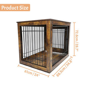 Hiệu Suất Cao End Bảng Con Chó Crate Đồ Nội Thất Pet Crate Bằng Gỗ Con Chó Lồng Kim Loại <span class=keywords><strong>Kennels</strong></span> - Product Image 5