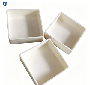 Square 99 High Purity Alumina Porcelain Crucible for Laboratory Alloy Calcination - Product Image 3