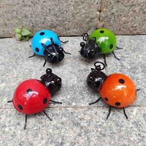 Statue de pelouse extérieure fer ornemental métal coccinelle décor de <span class=keywords><strong>jardin</strong></span> - Product Image 3