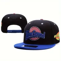 Gorra Snapback Bordada Space Jam de Alta Calidad con Visera Plana, Gorra de Béisbol, Mercancía para Fanáticos del Hip Hop y Deportes, Gorras con Temática de Películas
