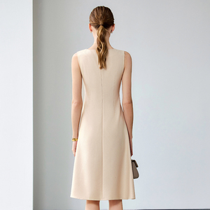 Maxi abito girocollo Casual <span class=keywords><strong>da</strong></span> <span class=keywords><strong>donna</strong></span> tinta unita taglia unica in tessuto naturale traspirante - Product Image 3