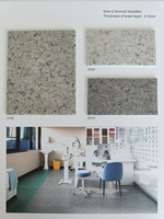 Rouleau de feuille de linoléum de tapis de sol en PVC de qualité commerciale pour les hôpitaux et les bureaux