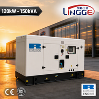 Groupe électrogène diesel silencieux 120 kW 150 kVA, moteur Ricardo, triphasé 400 V, station d'alimentation de secours pour usage industriel