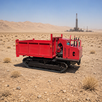 Mini-dumper diesel avec chargeur frontal, dumper sur chenilles pour la livraison de matériaux de construction en montagne
