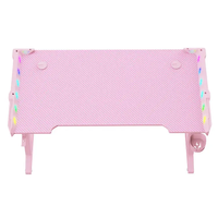 Mesa de juegos para ordenador, iluminación RGB, color rosa, venta al por mayor de fábrica