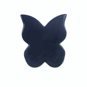 Outil de massage facial en pierre d'obsidienne noire, thérapie Guasha, papillon Guasha - Product Image 1