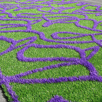 Nouvelle conception, gazon artificiel souple de haute qualité, anti-UV, pour la décoration de jardin