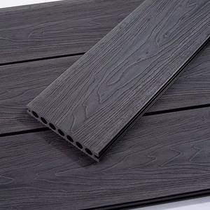 Suelos de <span class=keywords><strong>Exterior</strong></span> de Coextrusión Contemporáneos en Oferta, Suelos de Madera con Vetas 3D, Tarima de WPC, Madera Plástica de <span class=keywords><strong>PVC</strong></span> Lisa Tipo Teca, Moderna para Parques - Product Image 2