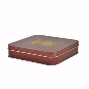 Custom Printed Square Cookie Biscuit Metal Tin Can Box Food Grade Packaging Tinplate Metal Box