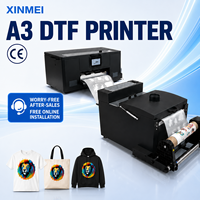Imprimante DTF XINMEI pour T-shirts, Imprimante DTF Xp600 A3, Imprimante de transfert DTF avec secoueur de poudre automatique pour l'impression sur T-shirts, casquettes et sacs fourre-tout
