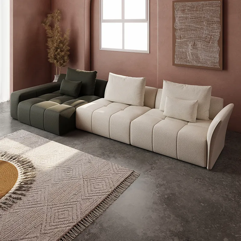 Thời trang Modular couch đồ nội thất nhà căn hộ cắt sofa hiện đại couch da L hình dạng sofa Set đồ nội thất phòng khách ghế sofa